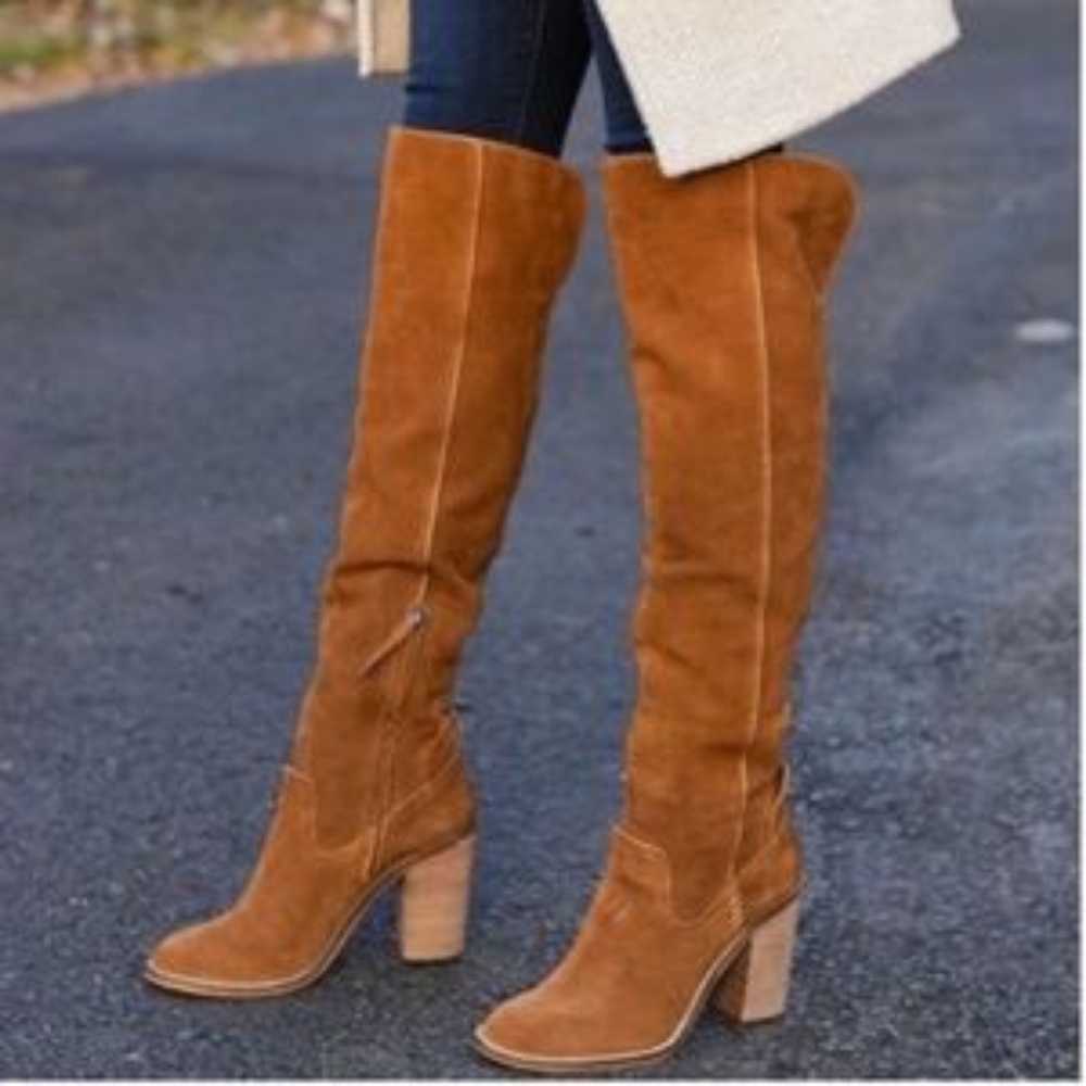 Dolce Vita Marilyn Over-the-Knee Boots Congac Mocha Brown